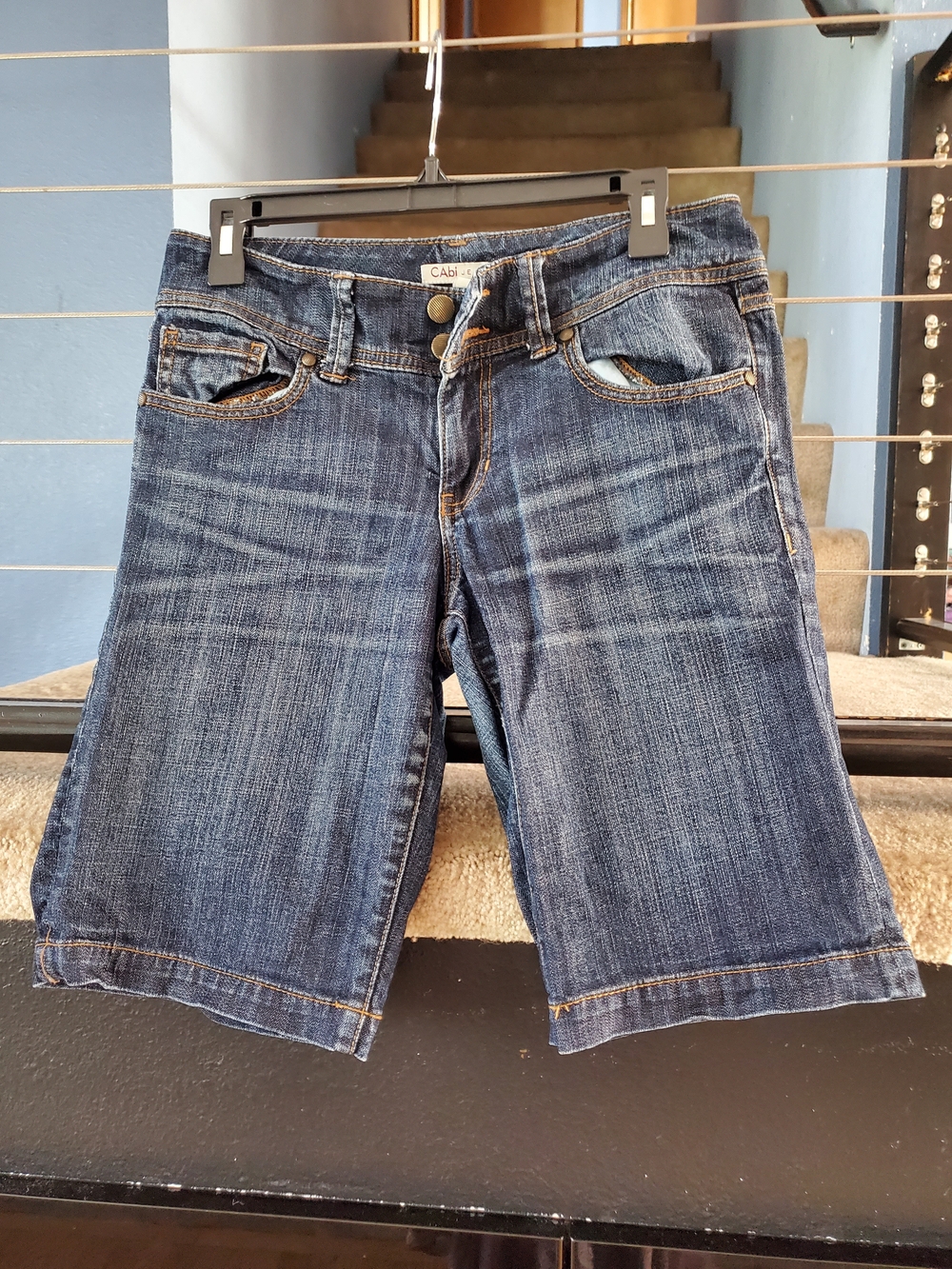 CAbi Dark Blue Denim Jean Shorts